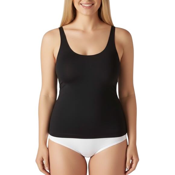 Ruby Ribbon Second Skin Scoop Neck Smoothing Cami Black NWT Size 32 - Picture 1 of 8